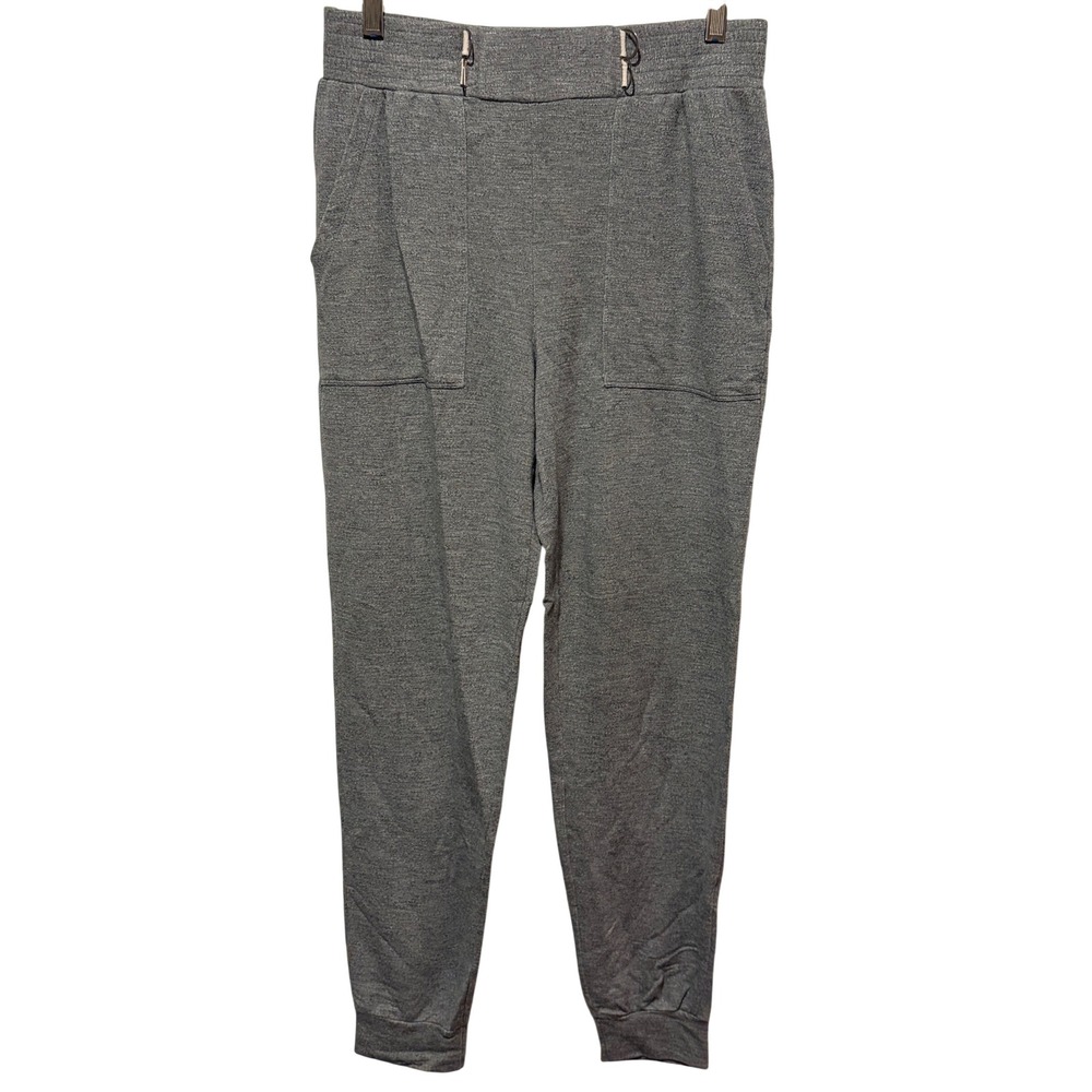 Splendid Womens Gray Knit Jogger Pants D-Ring High Rise Lounge Sweatpants Medium